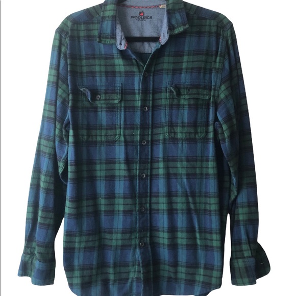 Woolrich Plaid Flannel Shirt Size Large - Picture 1 of 4